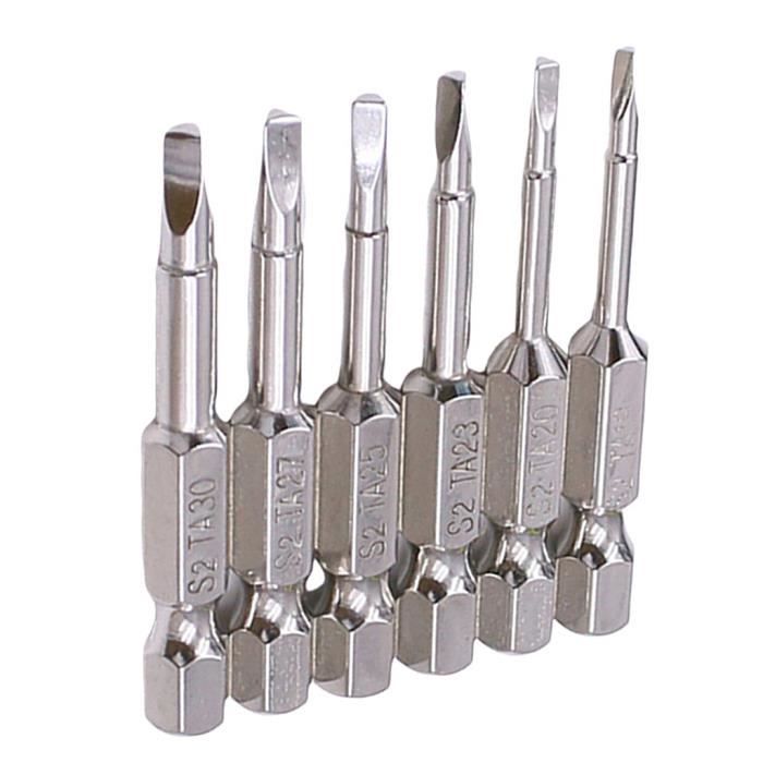 Mesee Jeu de 12 Embouts de Tournevis à Tête Torx Creux 50mm Bits de