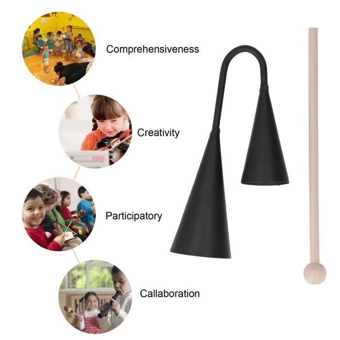 Cloche Agogo Instrument de percussion Agogo traditionnel en métal à