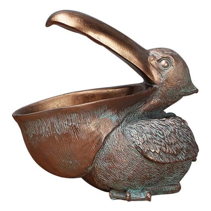 Plateau De Rangement Décoratif En Forme De Cygne Blanc - Résine - Pour Bijoux, Clés, Petits Objets - 19x18x9.5 Cm