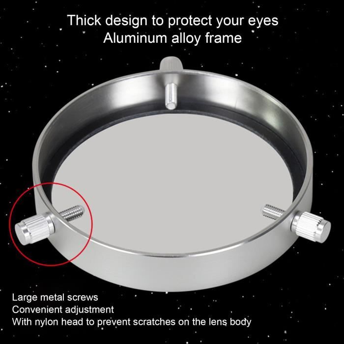 Filtre solaire pour télescope astronomique, 60mm à