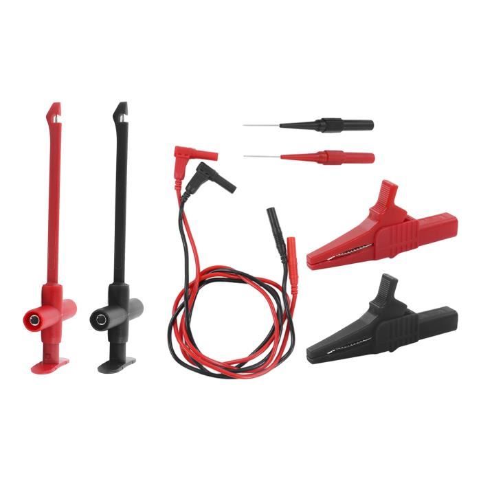 Fils Banane 4mm P1050 - Lot 5 Couleurs 1m - Câbles Test électrique - Cuivre étamé Silicone - 1000V/10A