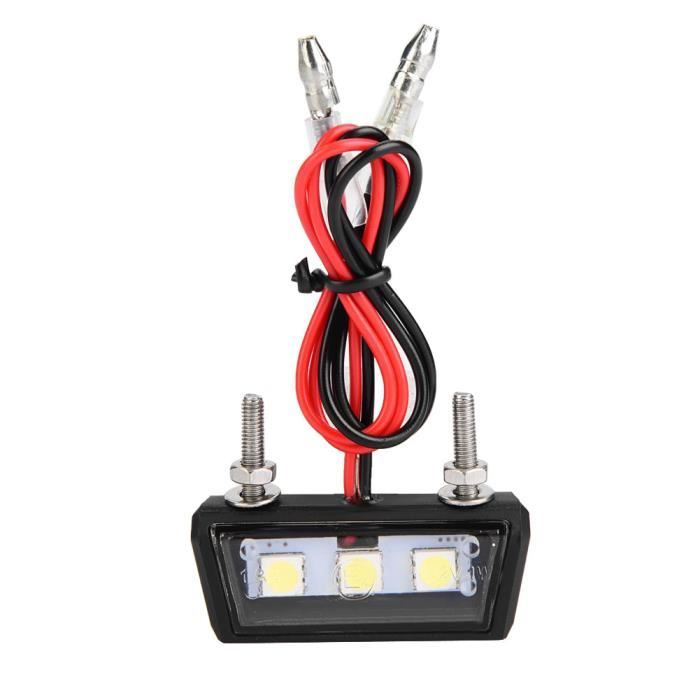 2 Pièces - Lampes LED Pour Moto - Éclairage Plaque D'immatriculation Blanc - Neuf
