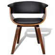 WORD |Chaise de salle à manger - Le meilleur Chaise de Cuisine Bois courbé et similicuir®FXEOPJ®-1