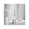 Joseph Joseph Flex™ Lite Steel Brosse de toilette Anti-goutte, support compact, anti-empreintes digitales, en acier inoxydable, Gris-1