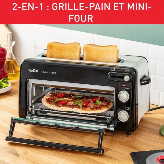 Cuisine Mini Grille-Pain Grille-Pain, 14L Air Frither Four Convection  Rotisserie Four Toast/Cuire/Gril/Rôti/Rôti/Déshydrate, 60 Min Timer, 1000W