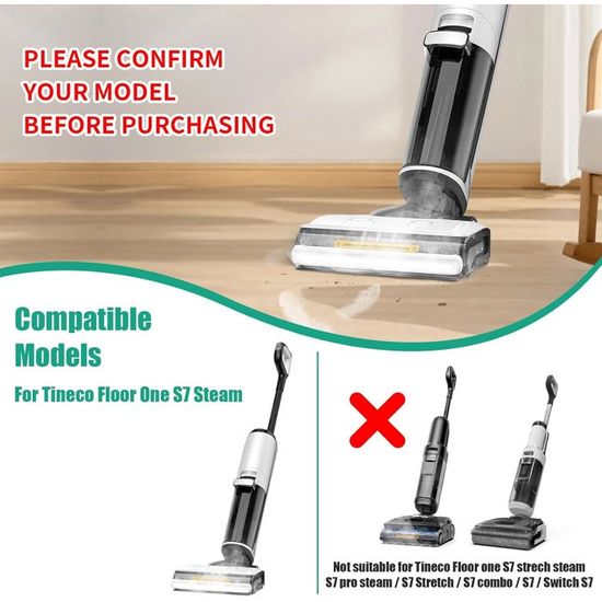 Brosse à Rouleau pour Tineco FLOOR O--NE S7 Steam Nettoyeur de Sol Sans Fil Tout-en-un