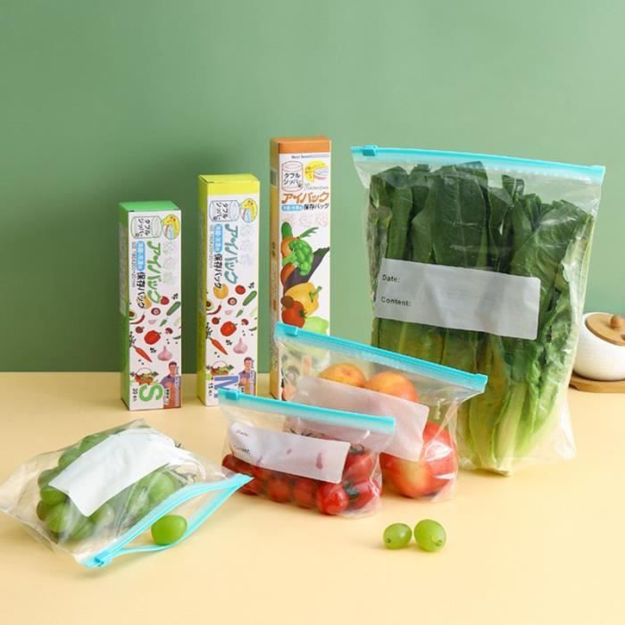S - Sacs d'emballage en plastique, sac de conservation des aliments, sac de  fermeture réutilisable pour congé - Cdiscount Maison