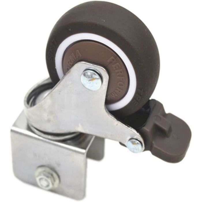 Kit De Roues TENTE En Polyamide Gris - 4 Roulettes Pivotantes, Diamètre 125 Mm - Pour Meubles Et Chariots