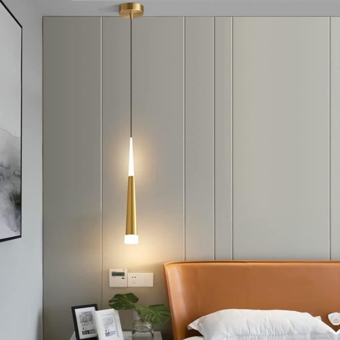 Lampe à suspension LED moderne 5W, lumière d'ambiance de chevet de mini  chambre à coucher, lumière chaude