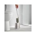 Joseph Joseph Flex™ Lite Steel Brosse de toilette Anti-goutte, support compact, anti-empreintes digitales, en acier inoxydable, Gris-2