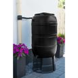 NATURE Récupérateur d'eau kit - 210 litres - Forme tonneau - Traité anti-UV - Fabriqué en Europe - Noir-2