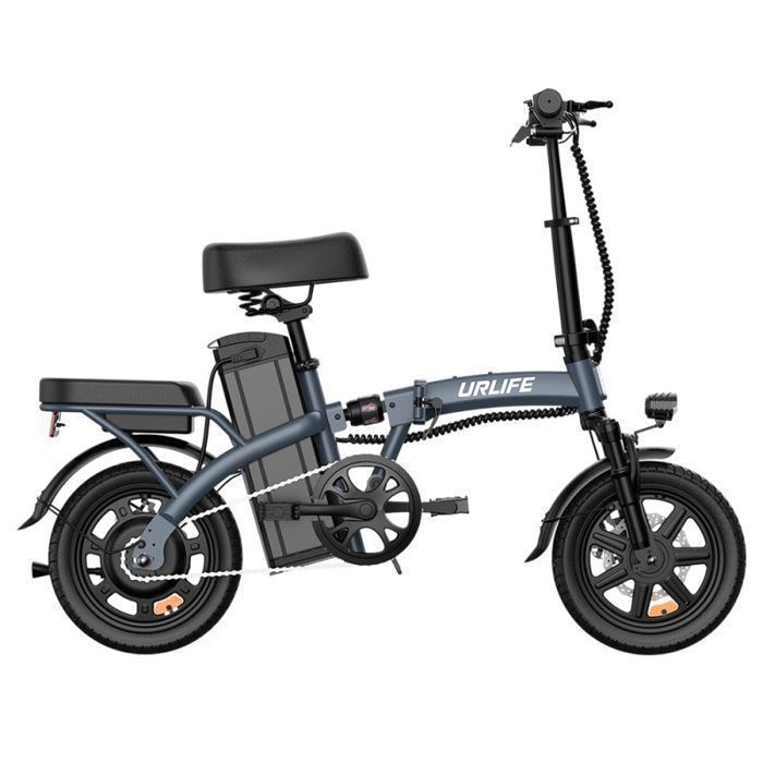 Vélo électrique Pliable AVDLEU 14 Pouces 250W 25km/h Batterie 6.4Ah LCD Blanc