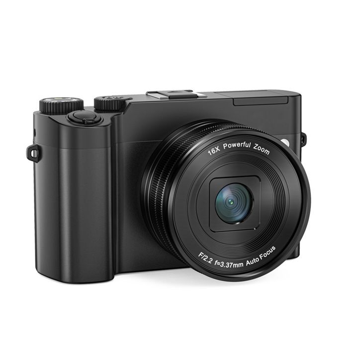 Appareil Photo Numérique 4K 64MP - Zoom 18X, écran Rabattable 180° - Autofocus Et Macro - Idéal Débutants Et Vloggers
