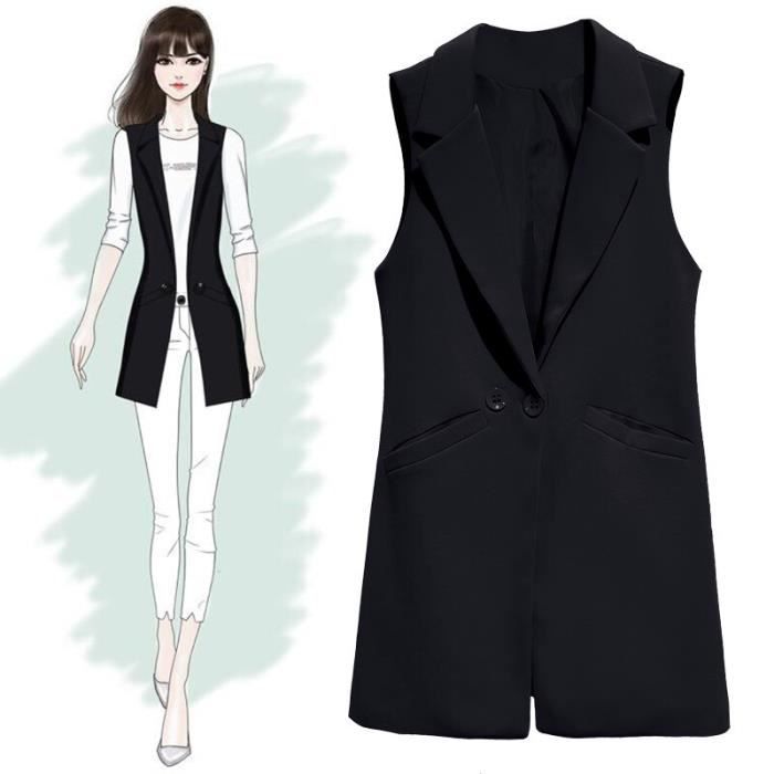 Gilet Nouveau Blazer d contract solide gilet gilet femmes