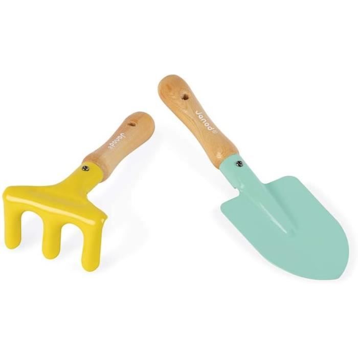 Gamm Happy Gardn - Outils d Jardinag n Bois t n Métal - 1 Pll t 1 Râtau - Découvrt d la Natur - Bois FSCTM au millur prix
