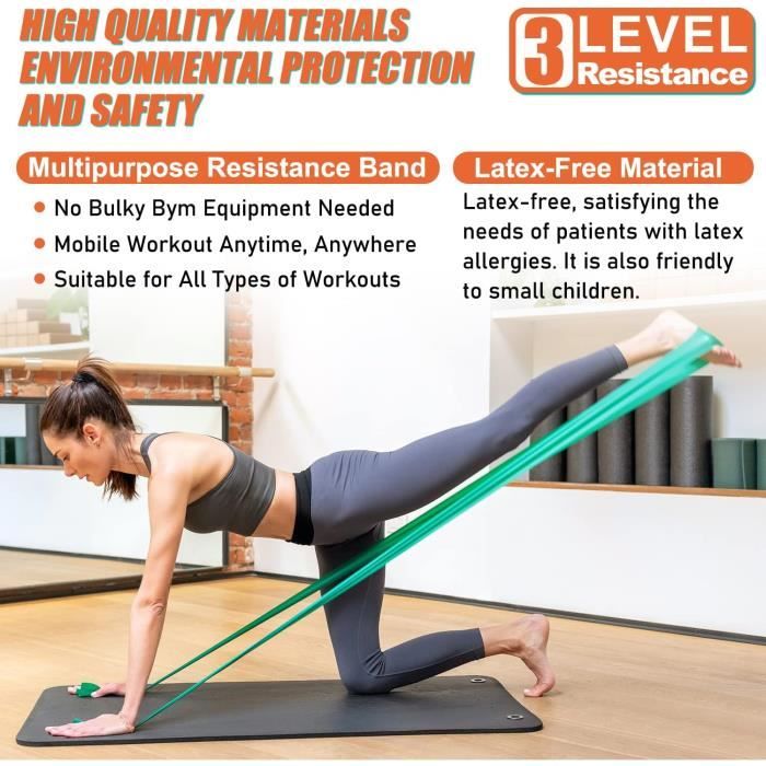 Barre D'exercice Yoga Pilates Réglable - Avec Corde De Traction Et Extension Cheville - 92 Cm, Portable, Pour Fitness à Domicile