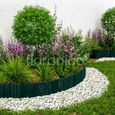 Floranica Rollborder Bordure de parterre bois de pin 200 cm Vert Hauteur 10 cm Clôture flexible Bordure de jardin à raccourcir-3