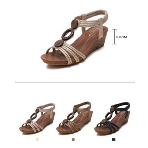 Sandales D'Été Élégantes Pour Femmes - Tongs Compensées Confortables Avec Bout Épais Et Orteils Ouverts