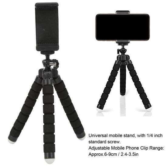 Trépied Flexible Pour Téléphone Avec Télécommande Bluetooth - Support Pliable, Clip Universel, Portable
