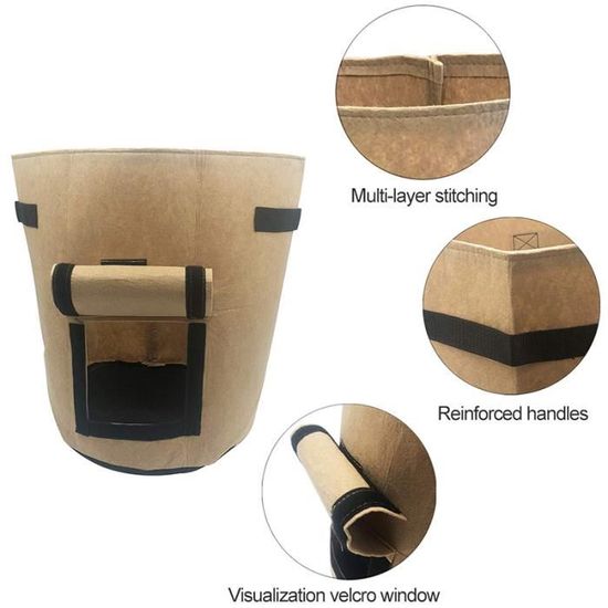 Culture De Pomme De Terre En Tonneau 3 Sacs De Culture De Pommes De Terre De Jardin Pots De Jardin Avec Rabat Et Poignee Tissu Non Tisse Respirant Boite De Culture Achat Vente Jardiniere Bac A