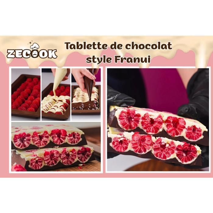 Moule Silicone 3 En 1 Tablette Chocolat Dubai - 2 Pièces Anti-adhésif, Profond Pour Pralines Et Desserts