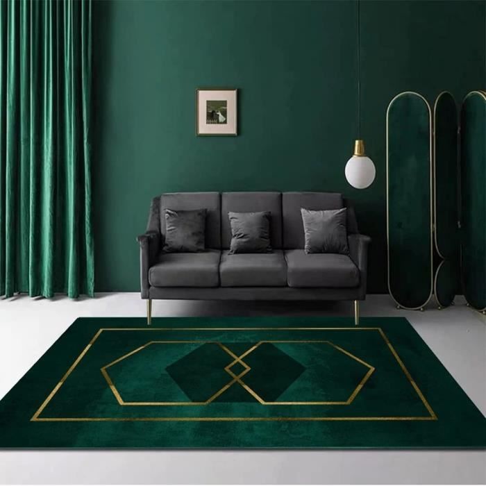 Tapis vert rond de Style concis pour salon, moquette de sol moderne, doux  et moelleux pour chambre à coucher - AliExpress