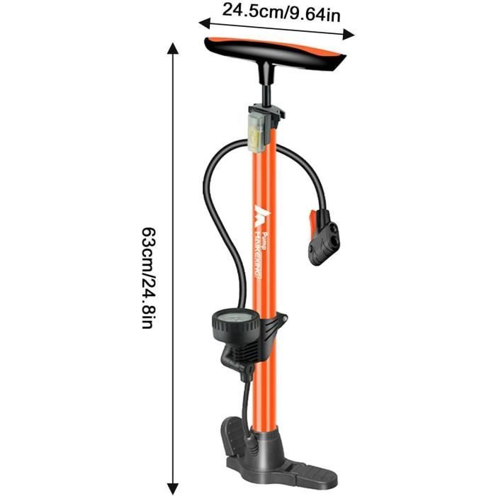 Adaptateur Pour Pompe à Air Portable FLEXTAIL - Pour VTT, Vélo électrique - 100PSI - 5 Embouts Inclus - Noir