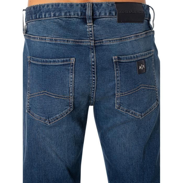 Jean Slim 5 Poches Armani Exchange Homme Bleu