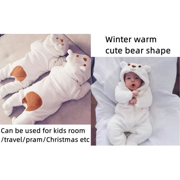 Gigoteuse Hiver Barboteuse avec Pieds Manches Longues Combinaison pour Nouveau ne Fille Garcon Cdiscount Puericulture Eveil bebe