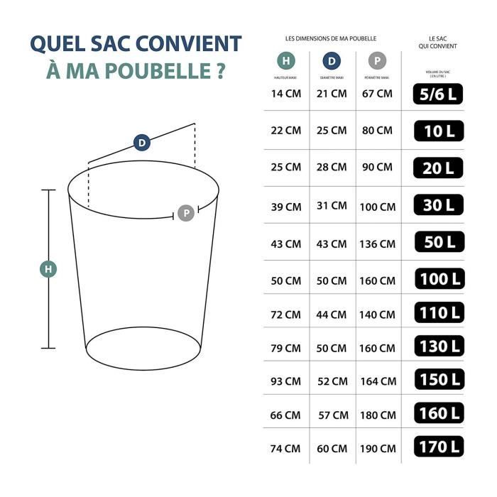 Sac poubelle 25 litres best sale