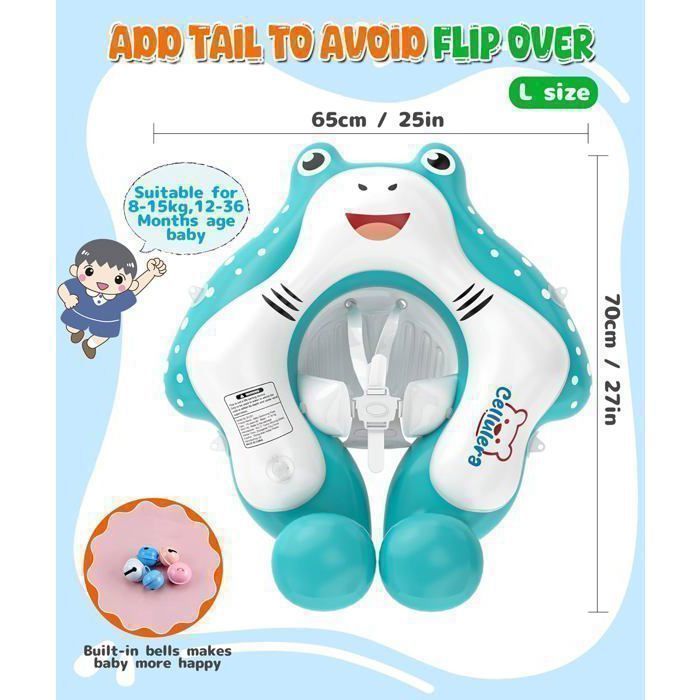 Bouée Bébé Avec Pistolet à Eau Et Grandes Ailes - Sécurité Renforcée Pour Piscine, Enfants 3-6 Ans, Gonflable