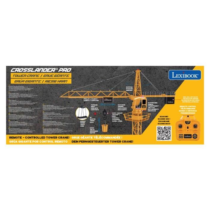 LTFIOON Grue Telecommandée, Camion Grue Enfant avec 27 Miniatures d'ingénierie,Camion de Construction avec Lumières et Sons Réalistes,Noël Fête des Enfants Cadeaux d'anniversaire pour Garçons Filles