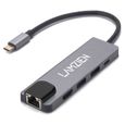 LAMZIEN Hub USB C 5 en 1 Adaptateur TypeC Hub pour MacBook Notebook Laptop (1*HDMI, 1*USB-C PD, 1*Ethernet RJ45, 2* USB 3.0 Ports)-0