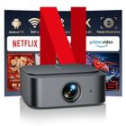 NAPASA Vidéoprojecteur 4K【Officiel Netflix & Focus Électronique】25000 Lumens 1080P WiFi Bluetooth, Compatible multicolore VIDEOPROJECTEUR