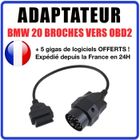 MISTER DIAGNOSTIC ADAPTATEUR 20 BROCHES VERS OBD2 POUR BMW E30 E34 E36 E46 E39 - CONNECTEUR BMW
