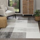 SURYA Tapis de Salon à Poils Courts Doux Scandinave Moderne DENISE 160x220cm Gris