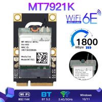 Mini PCIe MT7921 - Adaptateur de synchronisation sans fil 1800Mbps WiFi 6, bande de touristes MT7921, Bluetoo