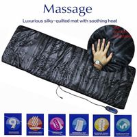 Tapis de Massage vibrant pour tout le corps, masseur de cou, lit chauffant, coussin vibrant, soulage les douleurs aux épaules