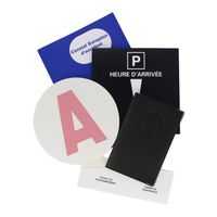 Color Pop® kit jeune conducteur - Porte-papiers voiture NOUVEAU PERMIS - Fabrication française - PVC Silver – Pour PAPIERS FRANÇAIS