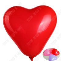 TD® Lot de 50 Ballons en forme de Cœur Blanc et Rouge- Ballons de baudruche en Latex naturel - 30 cm déco mariage