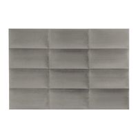 Lit Cofe 90 X 190 Cm Avec Tête De Lit Coutures Verticales En Tissu