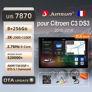 Autoradio Android Pour Citroën C3 / DS3 (2010-2016) - Ecran 9" 2DIN - 4G+64GB, 8 Cœurs - CarPlay/Android Auto Sans Fil