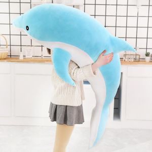 PELUCHE Bleu - 70CM - Peluche de dauphin kawaii de grande,