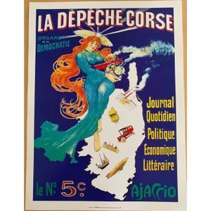 Affiche ancienne de Corse La depêche 