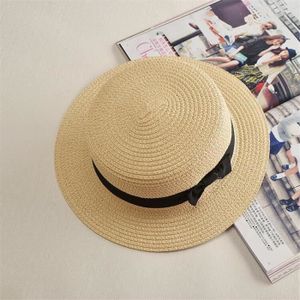 CASQUETTE Casquette,Chapeau de bateau pour femmes, chapeau d'été pour enfants, marque de soleil de plage, - Type beige-child 50-54cm