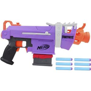 NERF NERF Pistolet FORTNITE SHHHH.. 10 Fléchettes Sans Silencieux Chargeur interne 