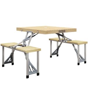TABLE DE CAMPING Ensemble table et chaise de camping pliable forme 