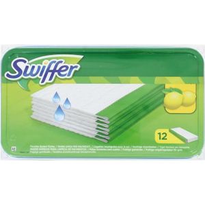 SWIFFER Lingettes humide fraîcheur citron 12 lingettes pas cher