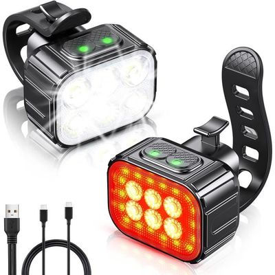 Kit éclairage LED MIVELO – Homologué StVZO, 70 Lux/155 Lumens, USB, IP65 – Avant Et Arrière