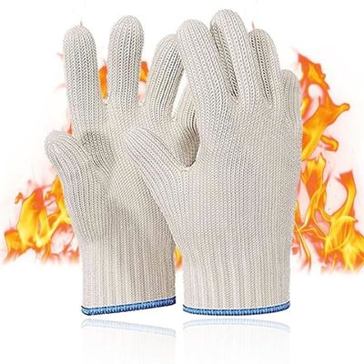 2 Gants Anti-Chaleur Cuisine - Coton Épais Résistant à 480°F (Four, Barbecue)